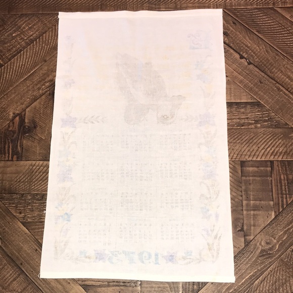 1973 Linen Calendar Towel - Picture 3 of 4